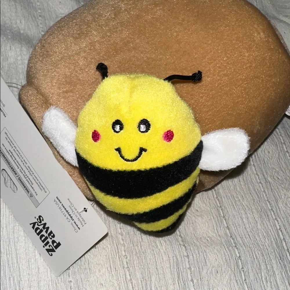 Zippy Paws Burrow Interactive Dog Toy Hide and Seek Squeaky Honey Pot with Bees